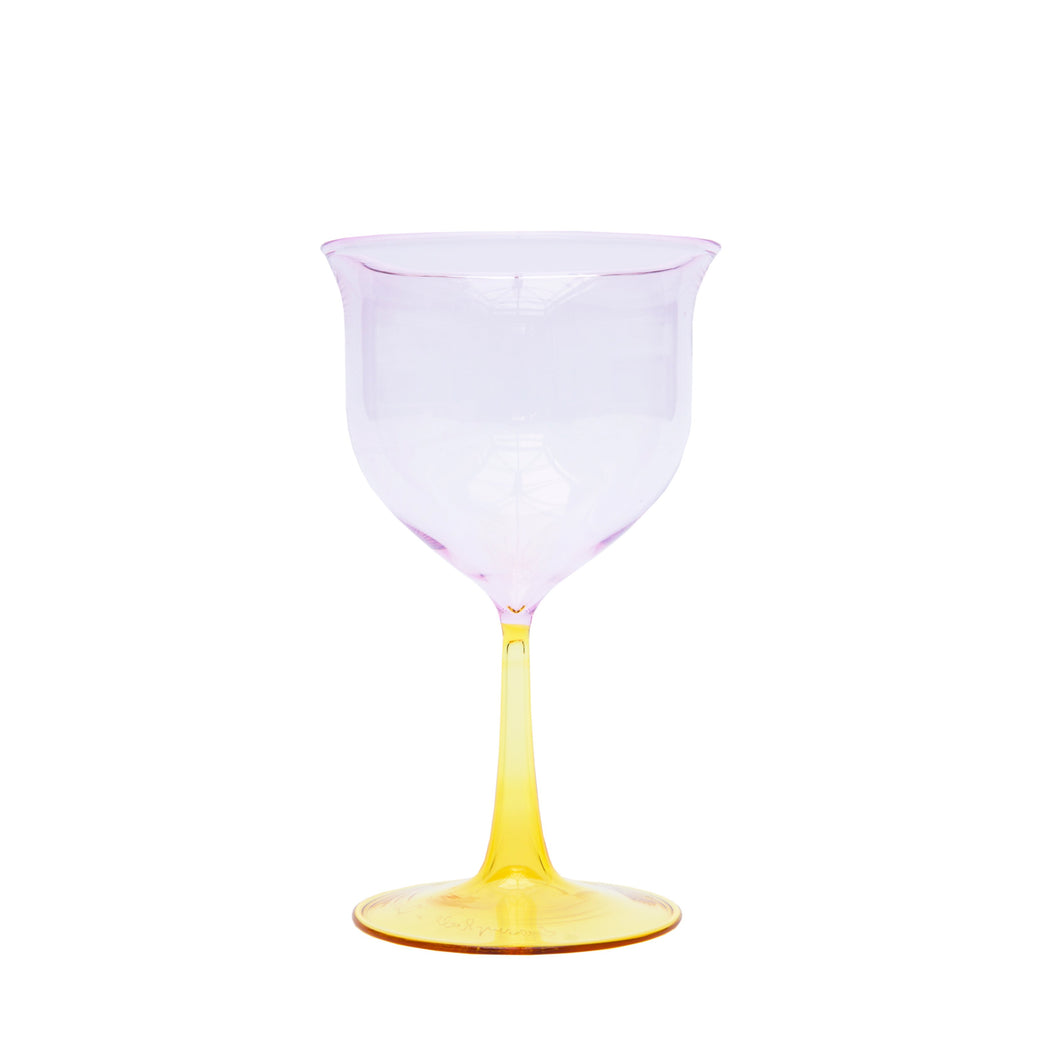 Cosimo Pink & Yellow Wine Glass, Set of 6