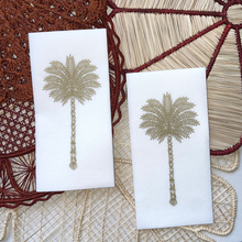 Load image into Gallery viewer, Gold Palm Disposable Hand Towels, Set of 12