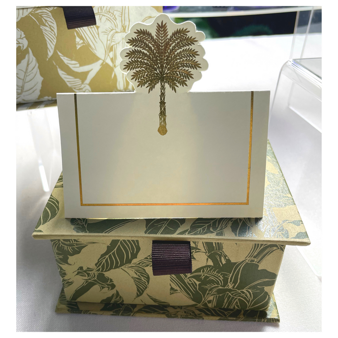 Gold Palm Die-Cut Place Card, Set of 12