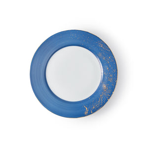 Golden Blue Dessert Plate