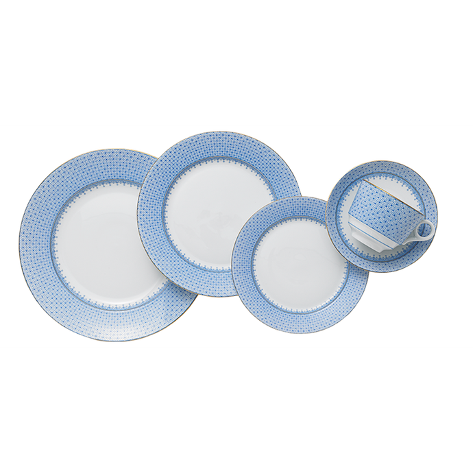 Cornflower Lace 5 Piece Place Setting