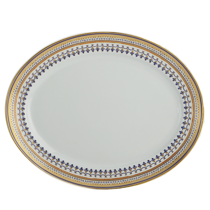 Chinoise Blue Oval Platter
