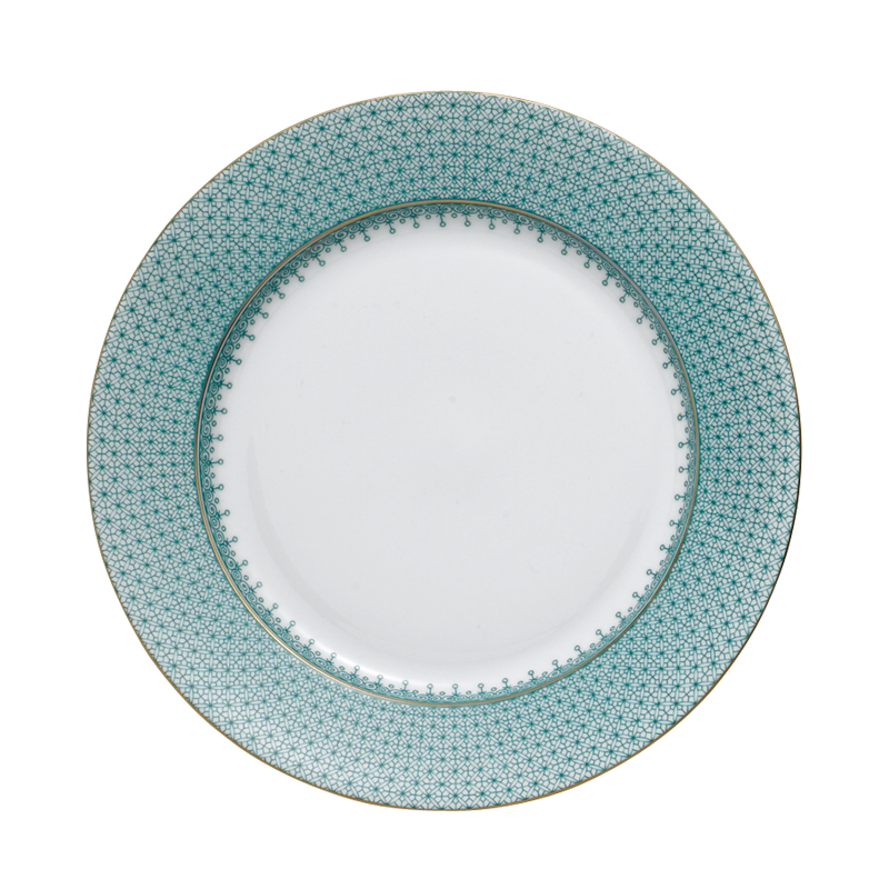 Green Lace Dessert Plate