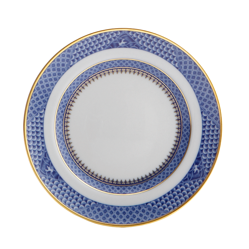 Indigo Wave Dessert Plate
