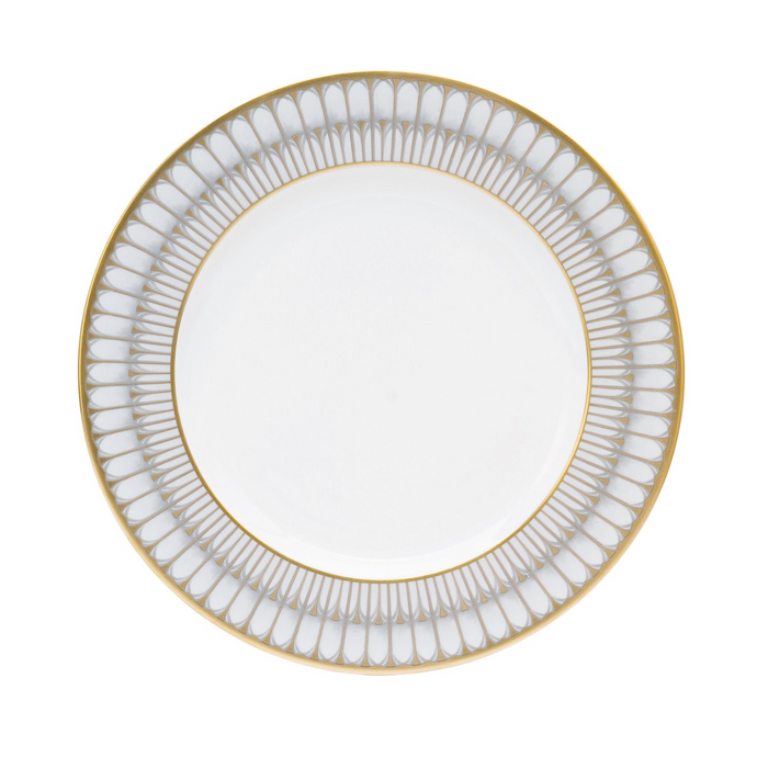Arcades Dinner Plate Gray/Gold