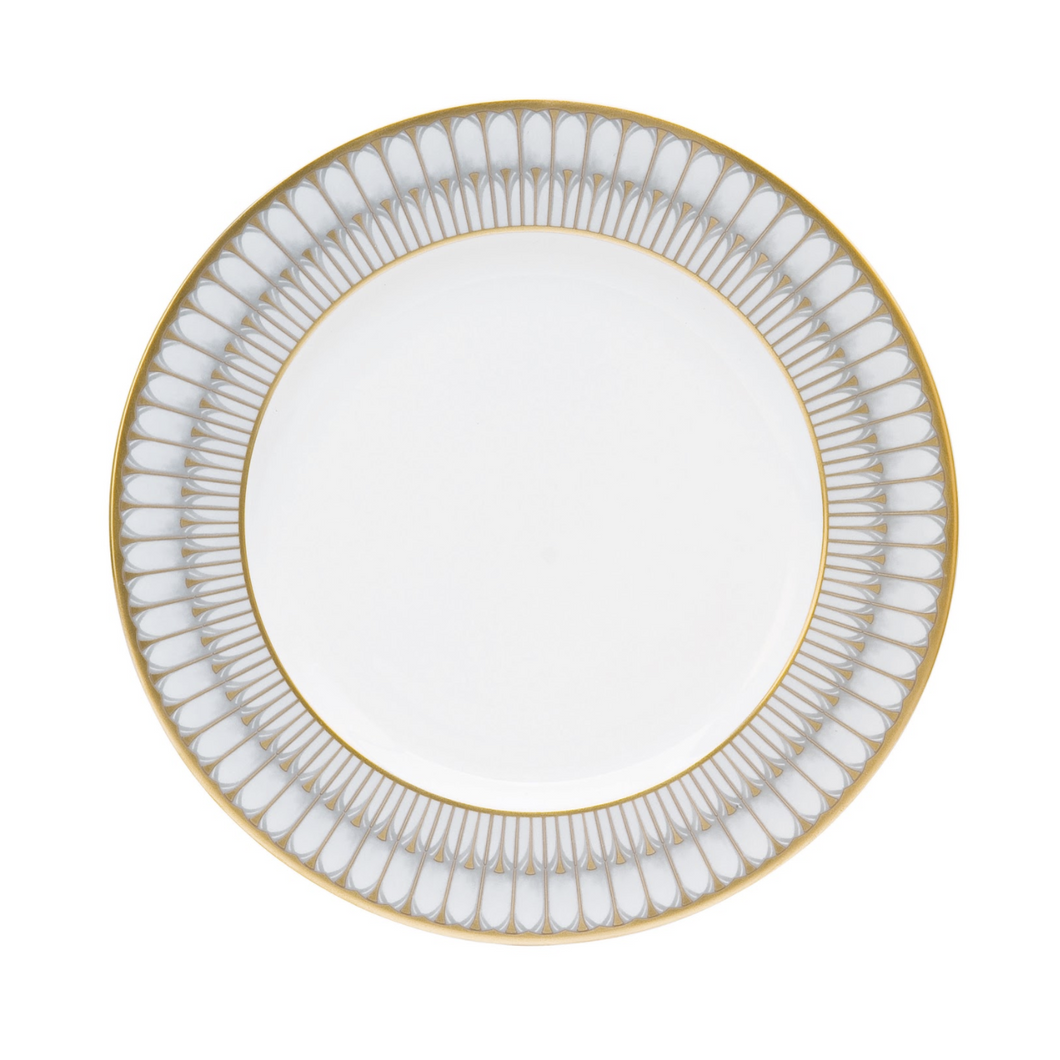 Arcades Dinner Plate Gray/Gold