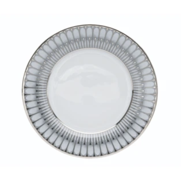 Arcades Dessert Plate Gray/Platinum