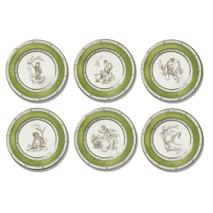 Set of 6 Monkeys Plates, Designs 1-6