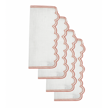 Load image into Gallery viewer, Escamas Coral Cocktail Napkin, Set of 4