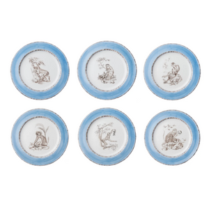 Set of 6 Monkeys Plates, Designs 1-6