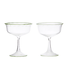 Load image into Gallery viewer, Cosima Green Highball, Set of 6