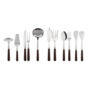 Pop-Unis Brown Flatware Set, 5 Pieces