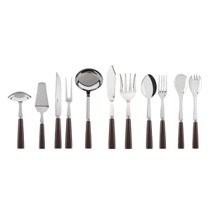 Icône Brown Flatware Set, 5 Pieces