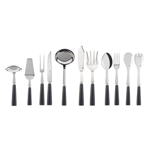 Icône Dark Gray Flatware Set, 5 Pieces