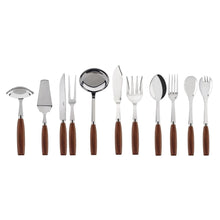 Load image into Gallery viewer, Djembe Natural Wood Flatware Set, 5 Pieces