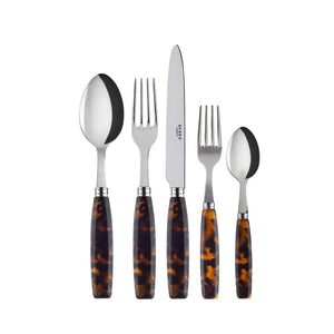 Djembe Tortoise Flatware Set, 5 Pieces