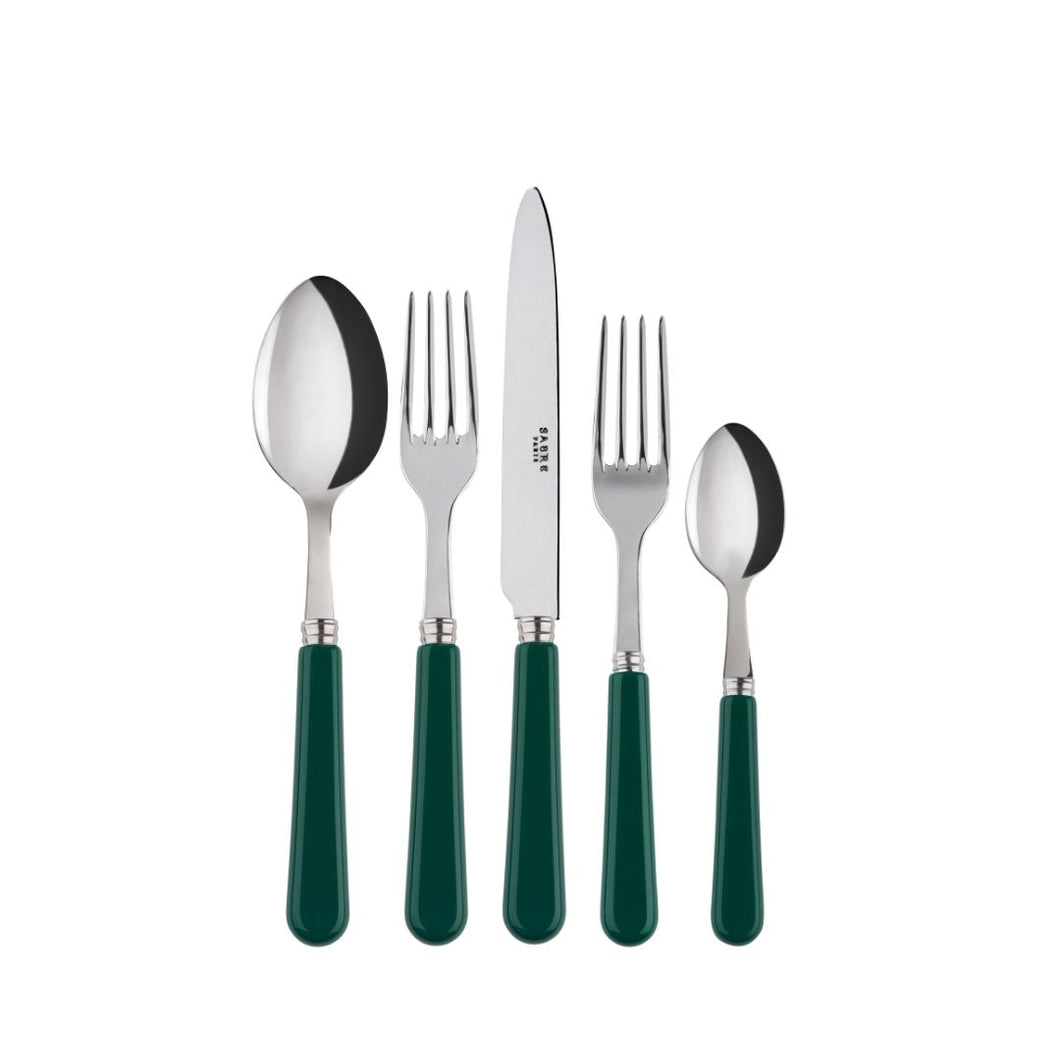 Pop-Unis Green Flatware Set, 5 Pieces