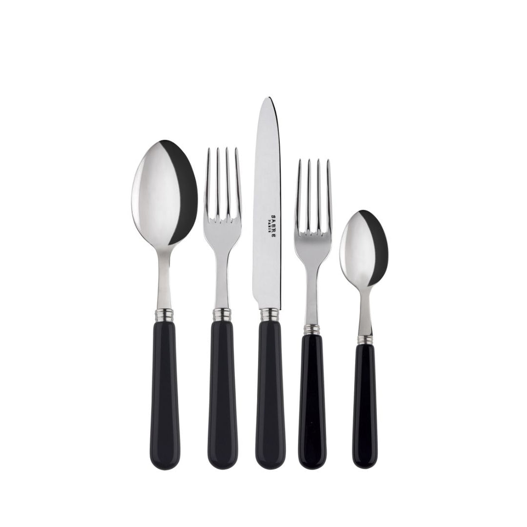 Pop-Unis Black Flatware Set, 5 Pieces