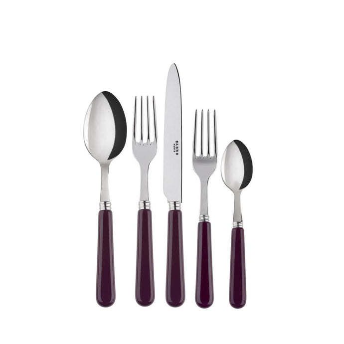 Pop-Unis Aubergine Flatware Set, 5 Pieces