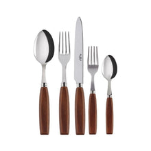 Load image into Gallery viewer, Djembe Natural Wood Flatware Set, 5 Pieces