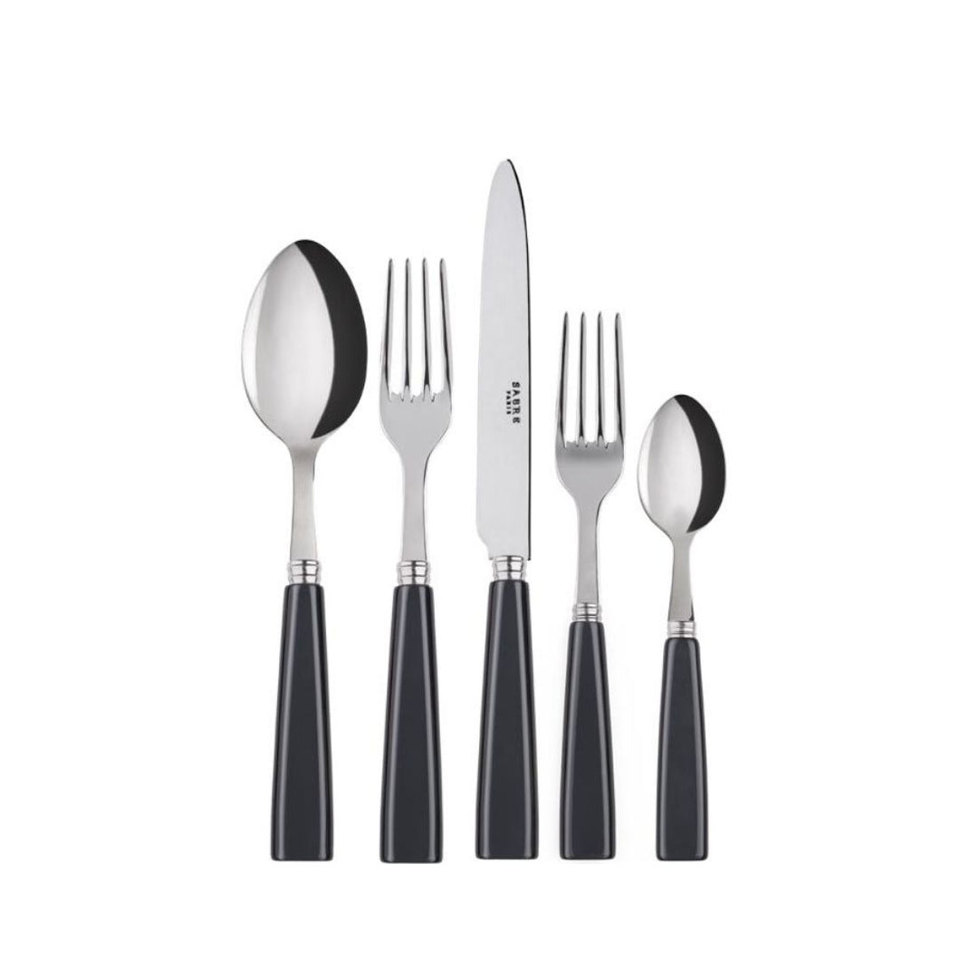 Icône Dark Gray Flatware Set, 5 Pieces