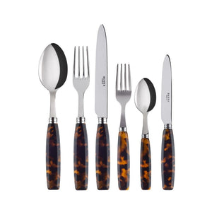 Djembe Tortoise Flatware Set, 5 Pieces