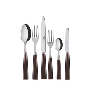 Icône Brown Flatware Set, 5 Pieces