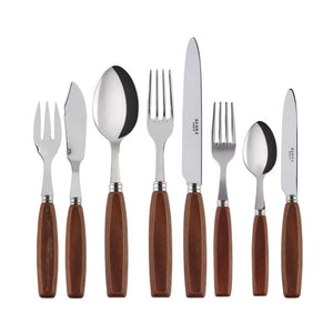 Djembe Natural Wood Flatware Set, 5 Pieces