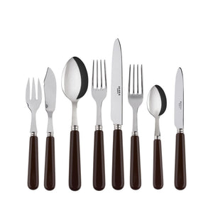 Pop-Unis Brown Flatware Set, 5 Pieces