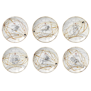 Zodiac Astrology Signs Dinner Plate, Set of 12