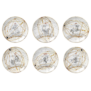 Zodiac Astrology Signs Dinner Plate, Set of 12