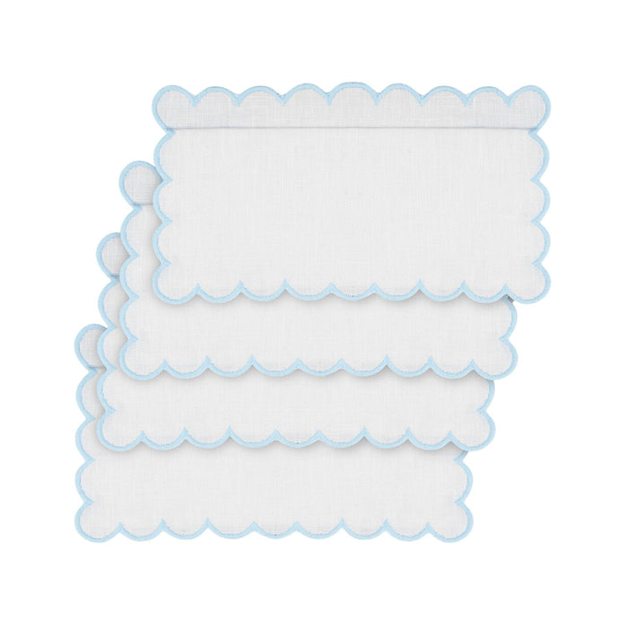 Zurbano Baby Blue Cocktail Napkin, Set of 4