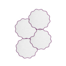 Load image into Gallery viewer, Olas Eggplant Coaster, Set of 4