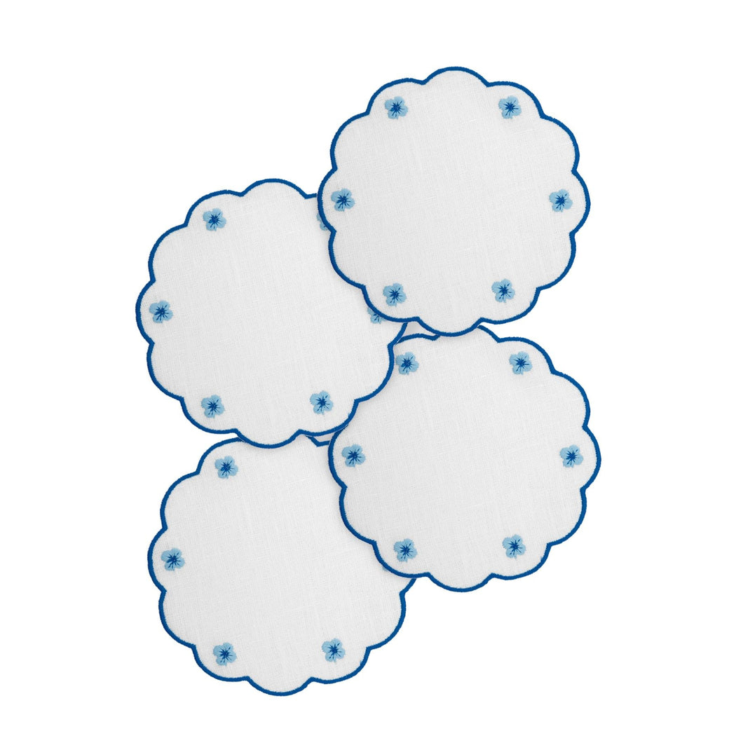Spring Blue Coaster, Set of 4