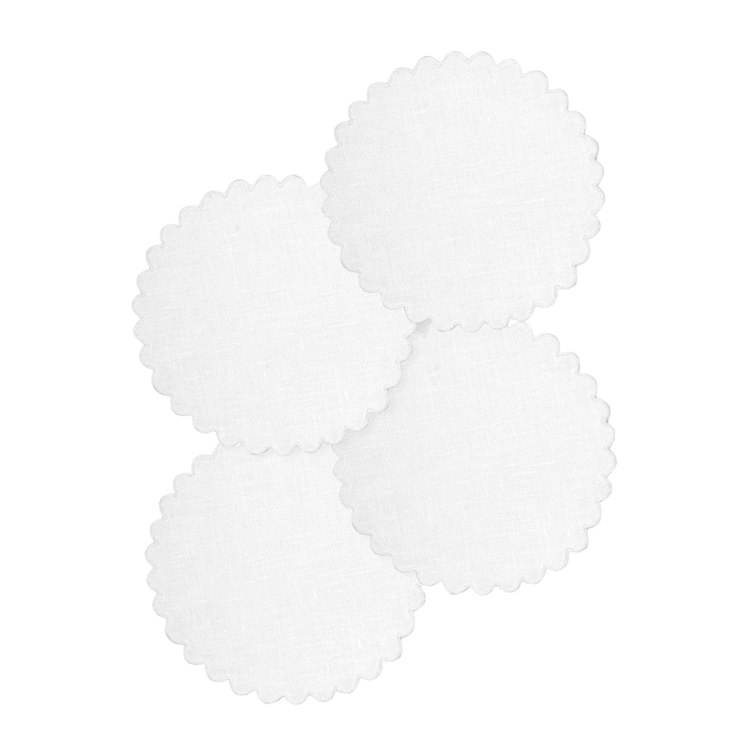 Zurbano White Coaster, Set of 4