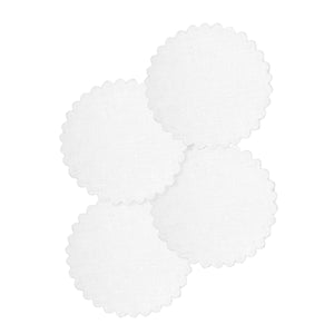 Zurbano White Cocktail Napkin, Set of 4