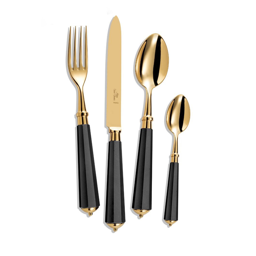 Ravel Ebony Flatware Set, 5 Pieces