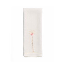 Load image into Gallery viewer, Palm Tree Teal Guest Towel, Set of 2