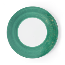 Load image into Gallery viewer, Golden Green Charger Plate, Set of 2