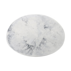 Long White Marble Swirl Temple Platter
