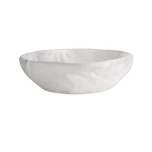 Load image into Gallery viewer, Large White Clear Swirl Salad Bowl