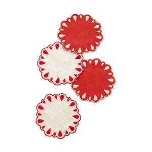 Drops Red Coaster, Set of 4