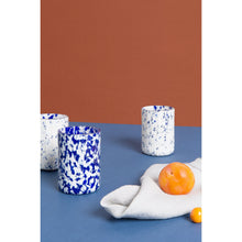 Load image into Gallery viewer, Macchia su Macchia Ivory &amp; Blue Glass Mix, Set of 6