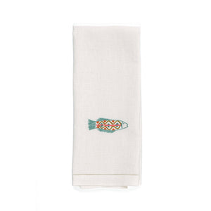 Tilapia Aqua Guest Towel, Set of 2