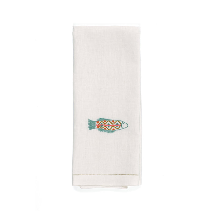 Tilapia Aqua Guest Towel, Set of 2