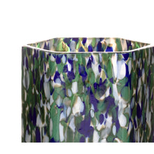 Load image into Gallery viewer, Macchia su Macchia Ivory, Green &amp; Blue Hexagonal Glass, Set of 6