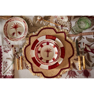 Saimiri Old Magenta Dessert Plate, Set of 2