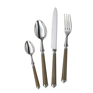 Quadrille Or Silver Plated Flatware Set, 5 Pieces